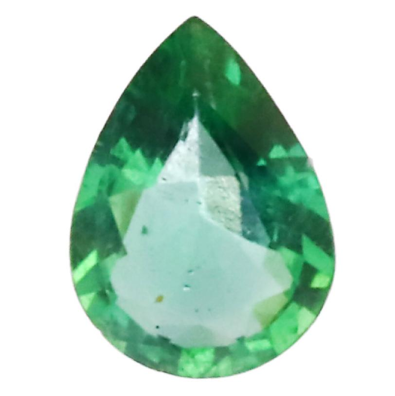 Natural Emerald, 0.74 Carat, Medium Deep Green, Type-III VS2 Clarity - Zambian Emeralds for Sale